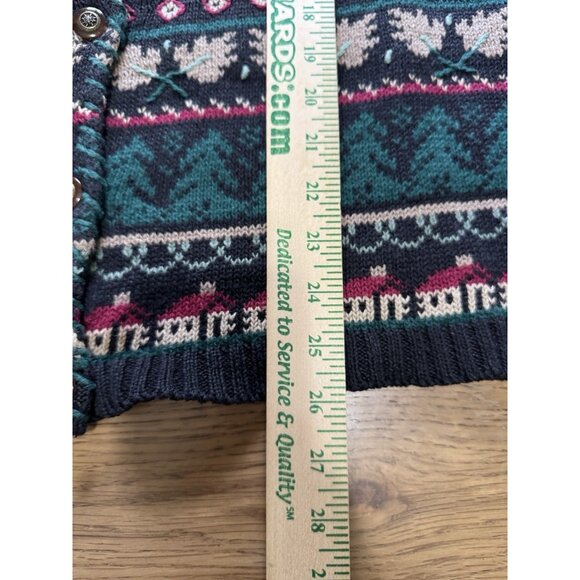 Signatures Northern‎ Isles Hand Knit Button Cabincore Sweater Cardigan Size XL - Picture 4 of 13